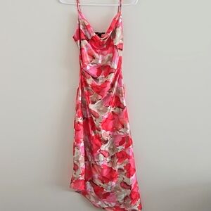 Pink and Red floral Dress
